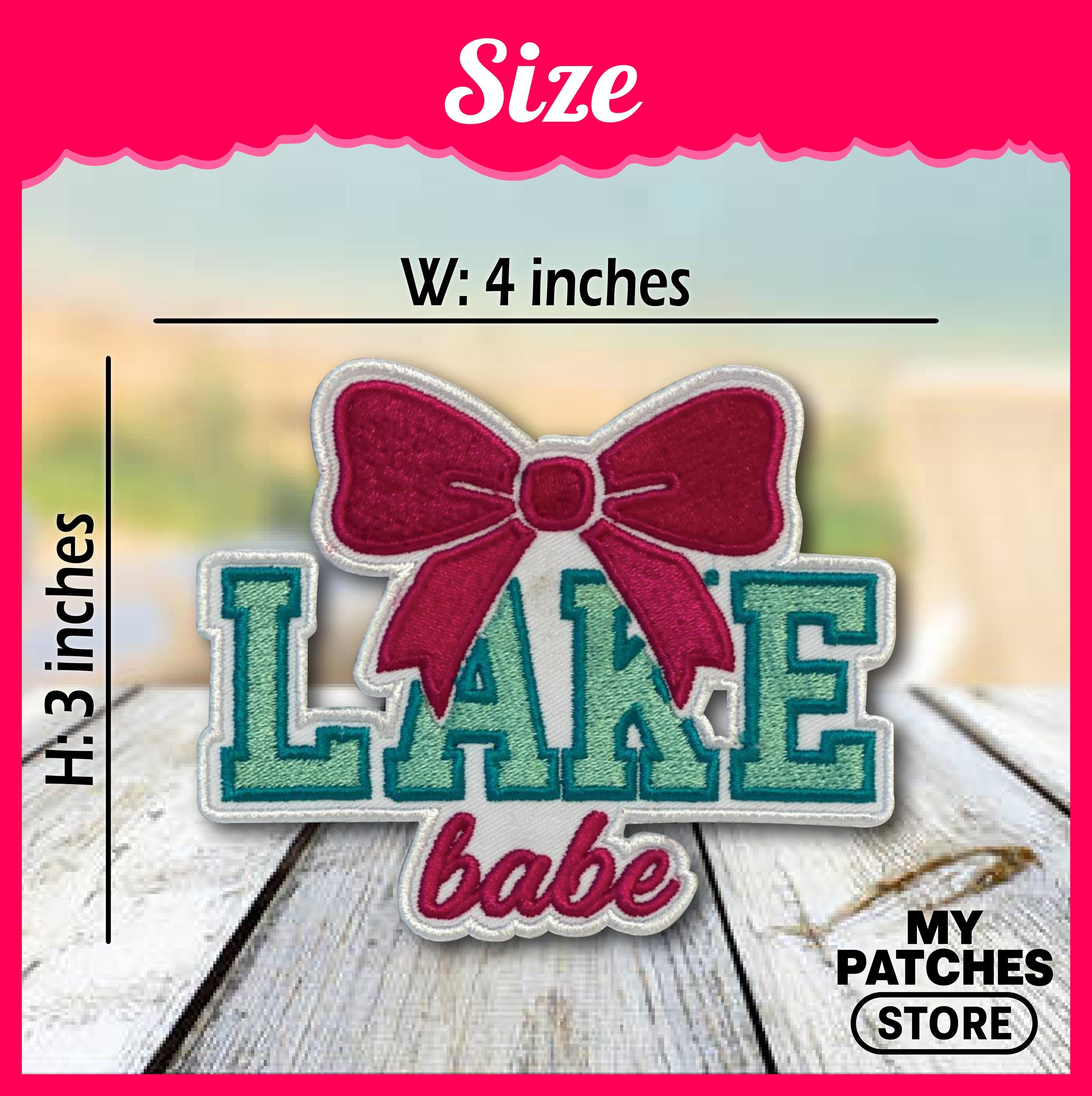 Lake Babe Embroidery Patch: Ribbon, Summer Trucker Hat, Iron-On DIY (15 pic min)