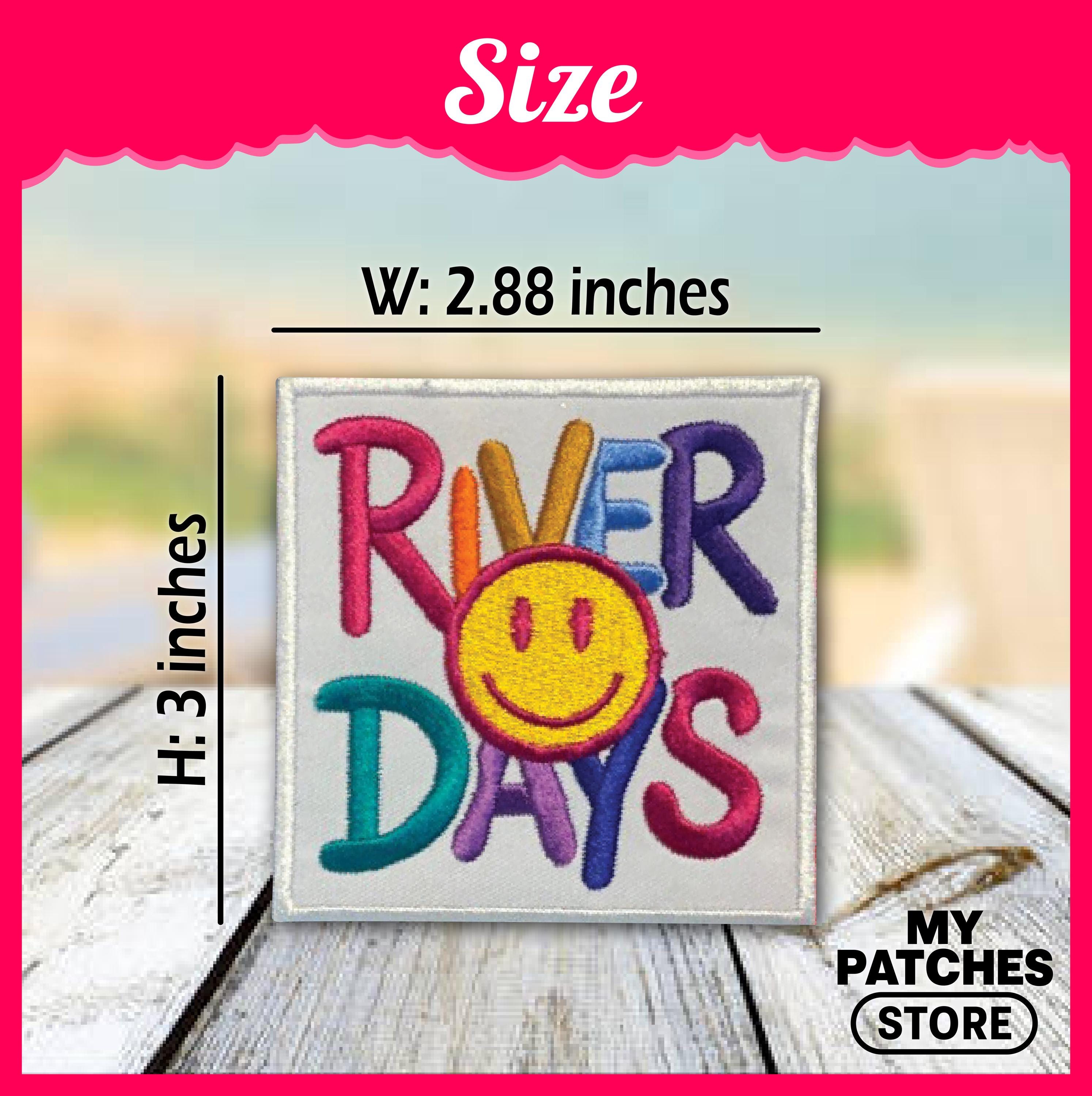 River Days Embroidery Patch: Summer Trucker Hat Iron-On (15 pcs min)