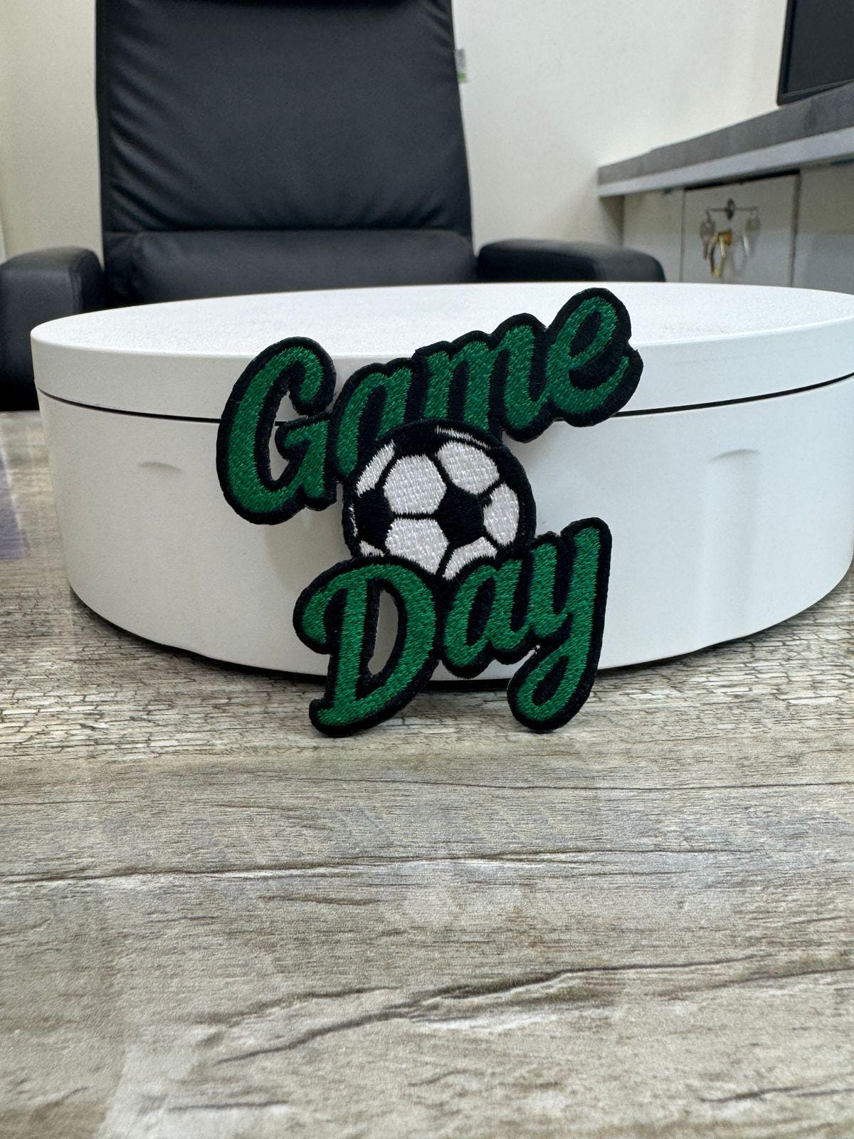 Game Day Soccer Embroidery Patch: Iron On Sports Applique (15 pcs min)