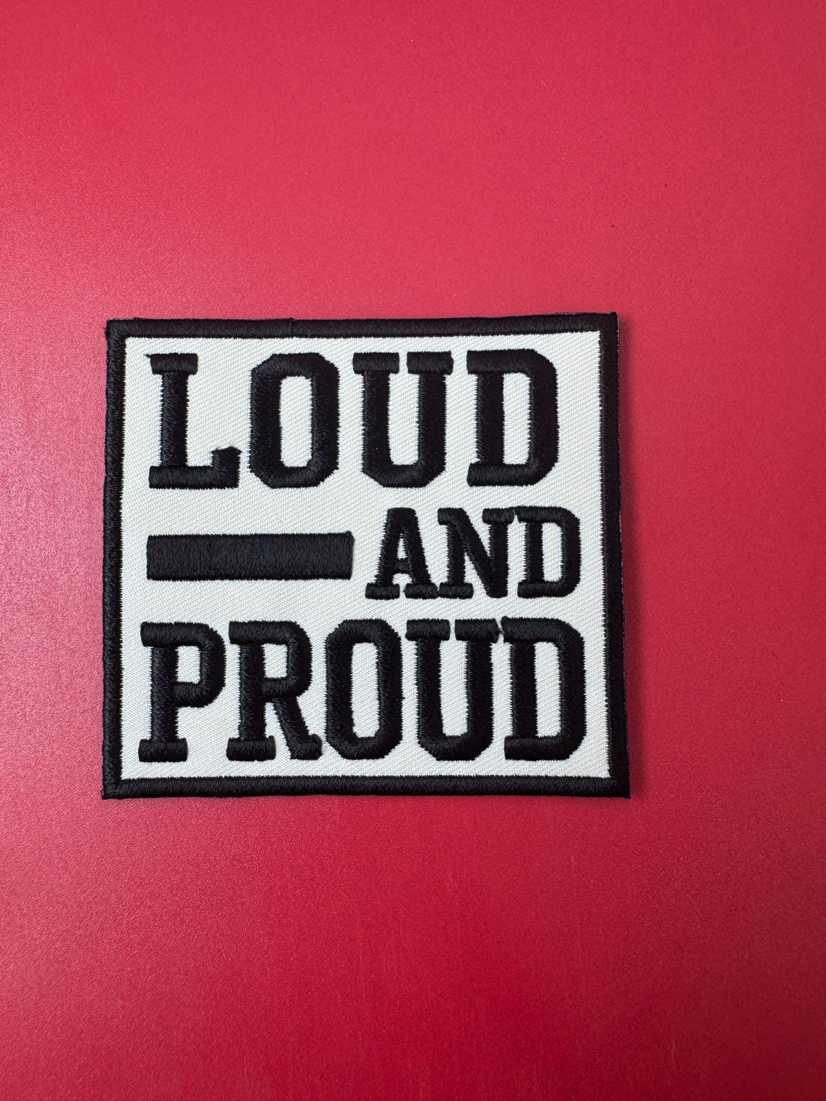Loud and Proud Embroidery Patch: Game Day Iron-On Applique (15 pcs min)