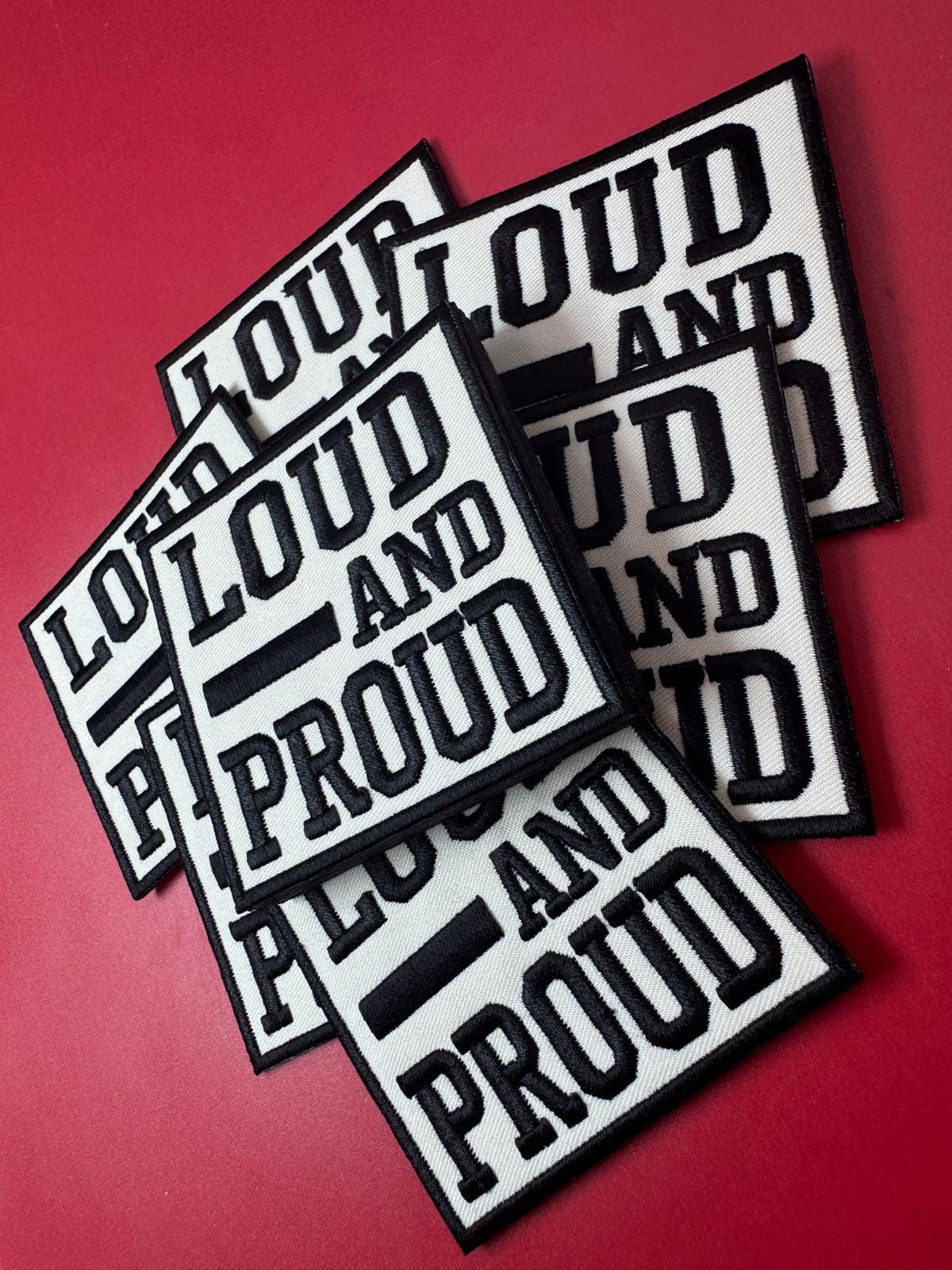 Loud and Proud Embroidery Patch: Game Day Iron-On Applique (15 pcs min)