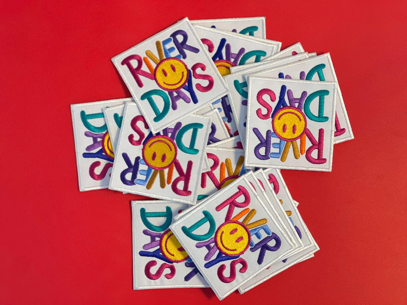 River Days Embroidery Patch: Summer Trucker Hat Iron-On (15 pcs min)