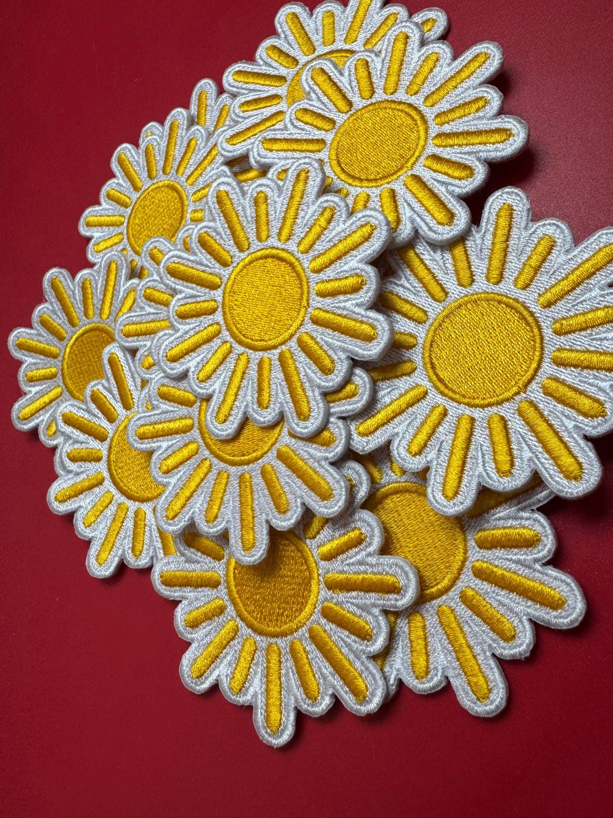 Sunshine Embroidery Patch: Summer Trucker Hat Iron-On - Beach Vibes (15 pcs min)