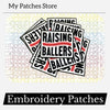 Raising Ballers Patch – Baseball Mom Trucker Hat Patch – Game Day Sports Patch – Cute Embroidery Patch – Iron-On DIY Patch