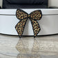 Leopard Bow Embroidered Patch: Iron On Applique, Western Style (15 Pcs min)