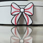Baseball Bow Embroidery Patch - Game Day Iron-On Applique (15 Pcs min)