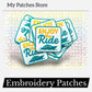Enjoy the Ride Embroidered Patch: Iron-On Trucker Hat Patch (15 pcs min)