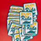 Enjoy the Ride Embroidered Patch: Iron-On Trucker Hat Patch (15 pcs min)