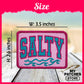 Salty Patch - Iron On Embroidered Summer Trucker Hat Patches (15 pcs min)