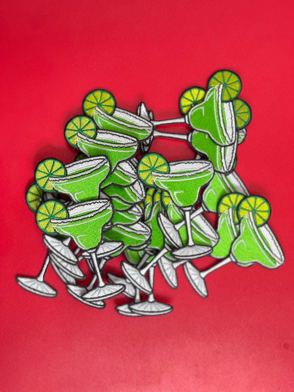 Margarita Cocktail Patch: Embroidered Iron-On DIY Patch (15 pic min)