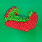 Strawberry Embroidery Patch: Iron On, Trucker Hat Applique (15 pic min)