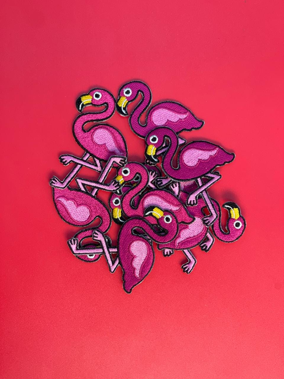 Flamingo Embroidered Patch: Summer Beach DIY Iron On (15 pic min)