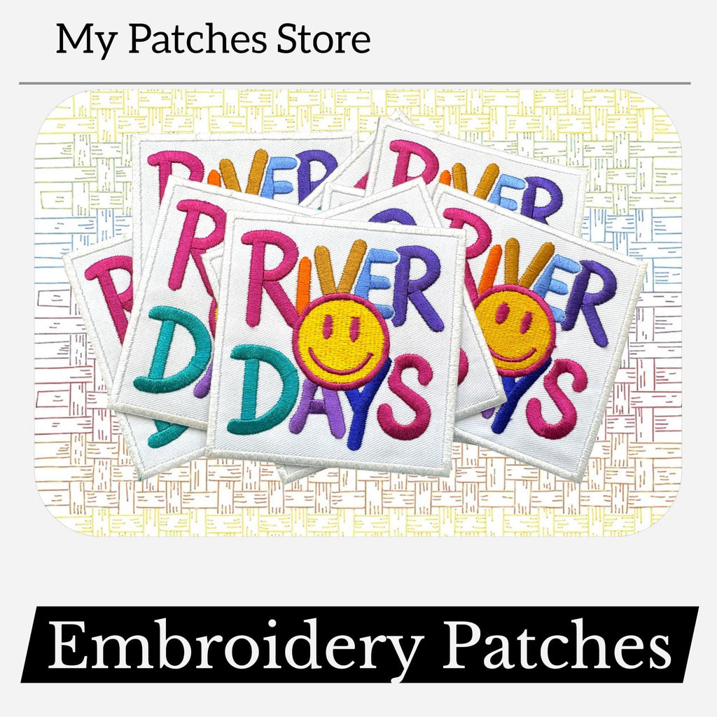 River Days Embroidery Patch: Summer Trucker Hat Iron-On (15 pcs min)