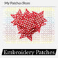 Checkered Red Star Patch – Baseball Game Day Patch – Trucker Hat Patch – Cute Girly Embroidery Patch – Iron-On DIY Patch (15 pcs min)