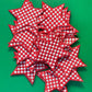 Checkered Red Star Patch – Baseball Game Day Patch – Trucker Hat Patch – Cute Girly Embroidery Patch – Iron-On DIY Patch (15 pcs min)