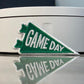 Game Day Pennant Flag Patch (Green) – Sports Trucker Hat Patch – Cute Girly Embroidery Patch – Iron-On DIY Patch - (15 pcs min)
