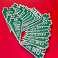 Game Day Pennant Flag Patch (Green) – Sports Trucker Hat Patch – Cute Girly Embroidery Patch – Iron-On DIY Patch - (15 pcs min)