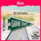 Game Day Pennant Flag Patch (Green) – Sports Trucker Hat Patch – Cute Girly Embroidery Patch – Iron-On DIY Patch - (15 pcs min)