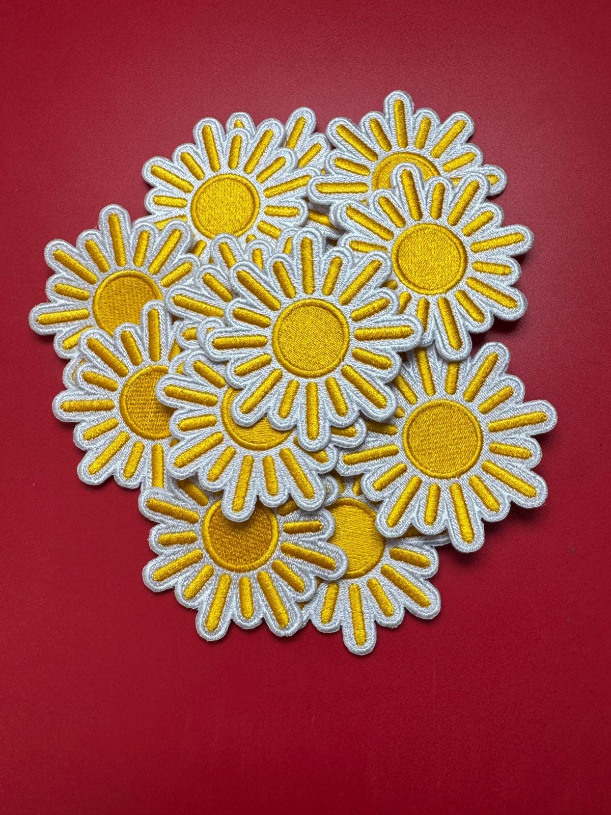 Sunshine Embroidery Patch: Summer Trucker Hat Iron-On - Beach Vibes (15 pcs min)