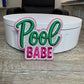Pool Babe - 3D Puff Patch - Trucker Hat Patch - Summer Patch - Beach Patch - Embroidery Patch - Iron On Patch - Trendy Patch (15 pcs min)