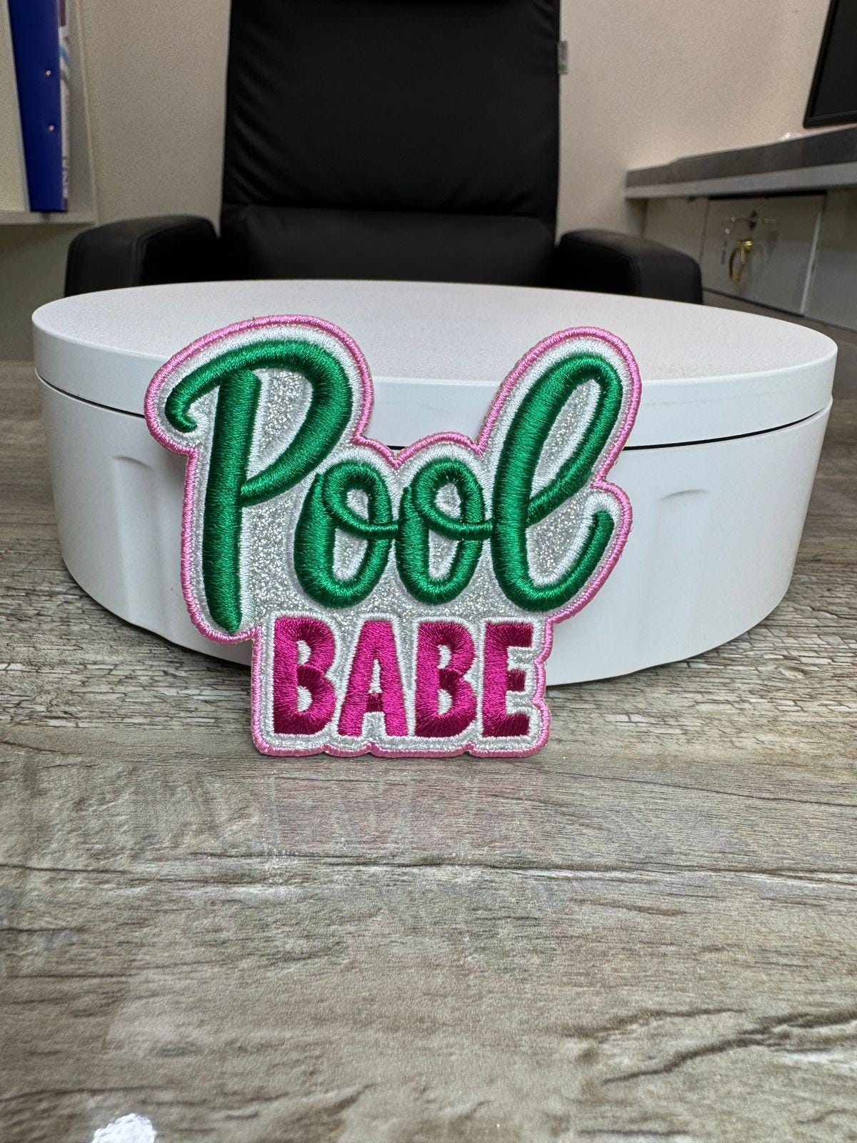 Pool Babe - 3D Puff Patch - Trucker Hat Patch - Summer Patch - Beach Patch - Embroidery Patch - Iron On Patch - Trendy Patch (15 pcs min)