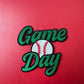 Game Day Baseball - Trucker Hat Patch - Embroidery Patch - Iron On Patch - Baseball Patch - Sport Patch - DIY Patch (15 pcs min)