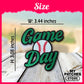 Game Day Baseball - Trucker Hat Patch - Embroidery Patch - Iron On Patch - Baseball Patch - Sport Patch - DIY Patch (15 pcs min)