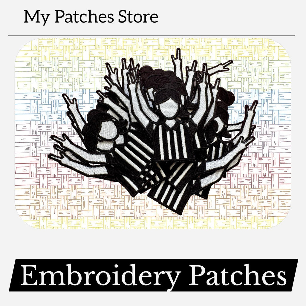 Referee Girl Embroidered Patch: Iron On, Trucker Hat Patch (15 pcs min)