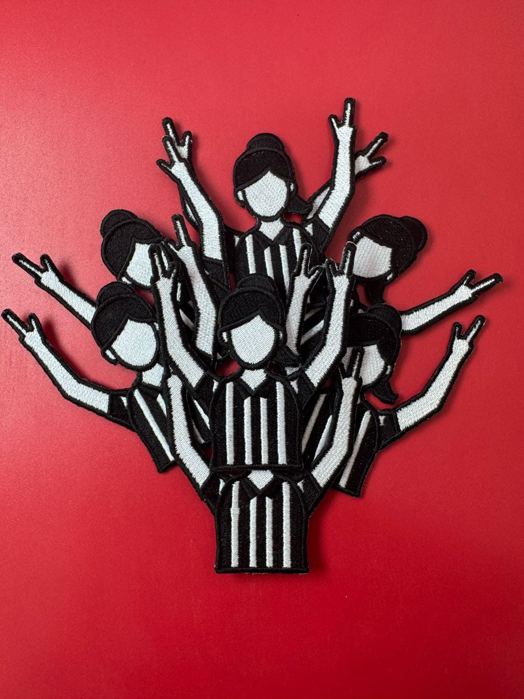 Referee Girl Embroidered Patch: Iron On, Trucker Hat Patch (15 pcs min)