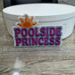Poolside Princess Glitter Embroidery Patch - Iron On Summer Accessory (15 pcs min)
