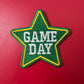 Game Day Star Embroidery Patch: Green Iron On Applique (15 pcs min)