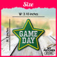 Game Day Star Embroidery Patch: Green Iron On Applique (15 pcs min)