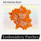 Orange Game Day Star Patch: Embroidered Iron-On Sports Patch (15 pcs min)