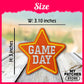 Orange Game Day Star Patch: Embroidered Iron-On Sports Patch (15 pcs min)