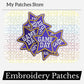 Purple Game Day Star Embroidery Patch - Iron On (15 pcs min)