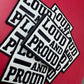Loud and Proud Embroidery Patch: Game Day Iron-On Applique (15 pcs min)