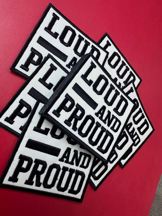 Loud and Proud Embroidery Patch: Game Day Iron-On Applique (15 pcs min)