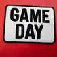 Game Day Embroidery Patch: Iron On Square Border Sports Applique (15 pcs min)