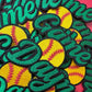 Game Day Softball Embroidery Patch - Trucker Hat Iron On (15 pcs min)