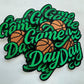 Game Day Basketball Embroidery Patch - Iron-On Sports Applique (15 pcs min)