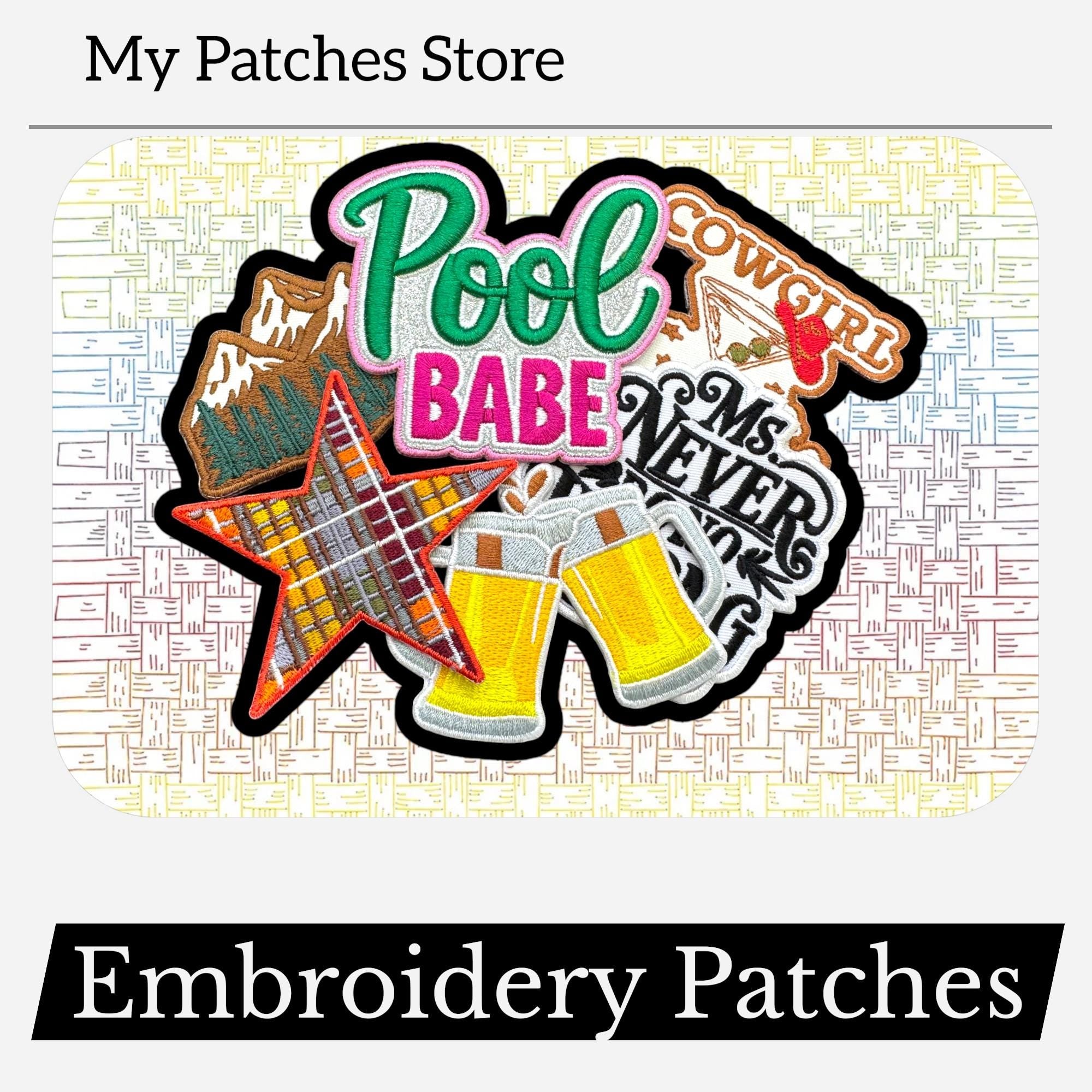 Custom Embroidery Patches - Hat Patch - Iron-On Patch (15 pcs min)