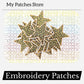 Leopard Star Iron On Patch: Embroidered Cheetah Print, Western Style (15 Pcs min)