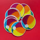 Beach Ball Embroidered Patch: Summer Iron-On Applique (15 pcs min)