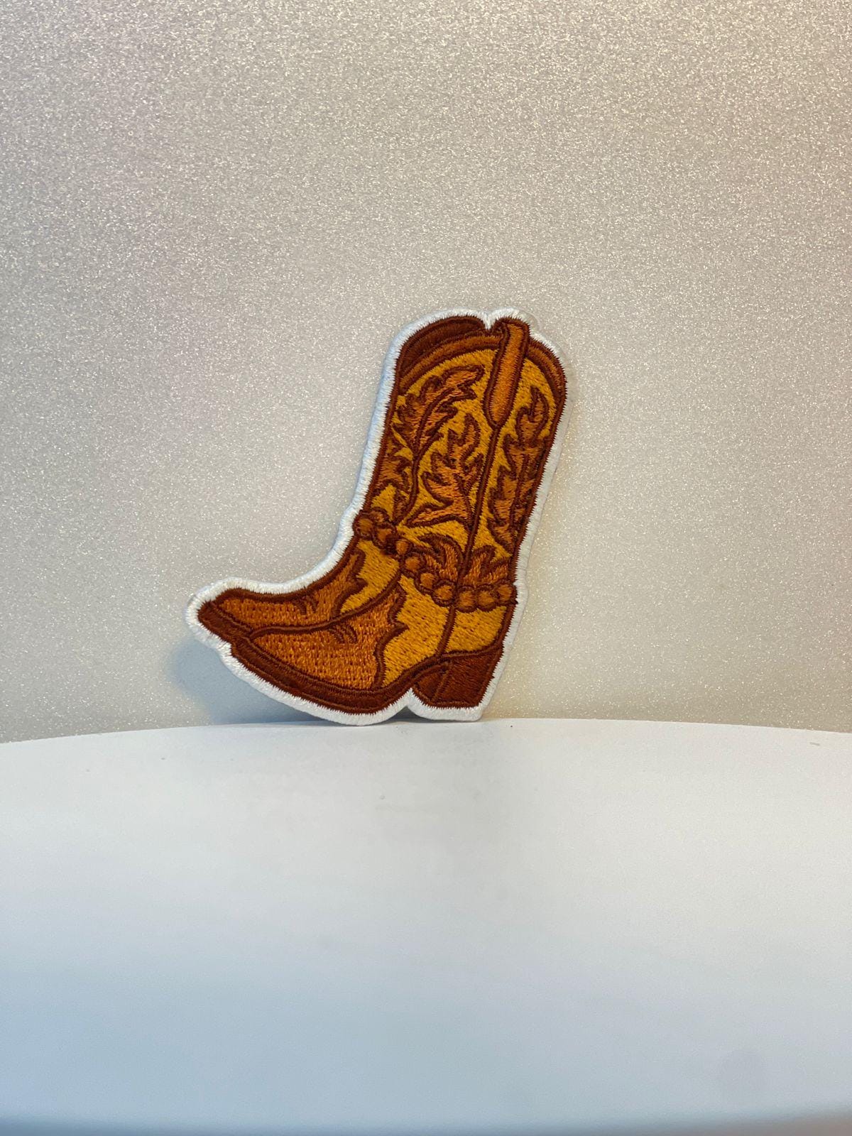 Cowboy Boots Patch: Western Embroidered Iron-On Applique (15 pic min)