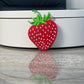 Strawberry Embroidery Patch: Iron On, Trucker Hat Applique (15 pic min)