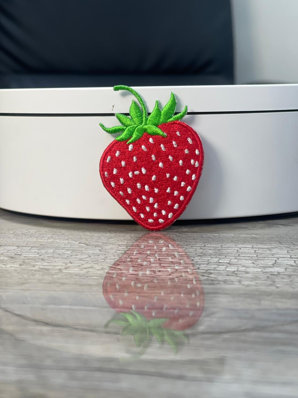 Strawberry Embroidery Patch: Iron On, Trucker Hat Applique (15 pic min)