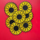 Sunflower Embroidery Patch: Western Style Iron-On Applique (15 pic min)
