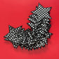 Checkered Star Embroidery Patch: Iron-On Game Day Applique (15 pcs min)