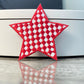 Checkered Red Star Patch – Baseball Game Day Patch – Trucker Hat Patch – Cute Girly Embroidery Patch – Iron-On DIY Patch (15 pcs min)