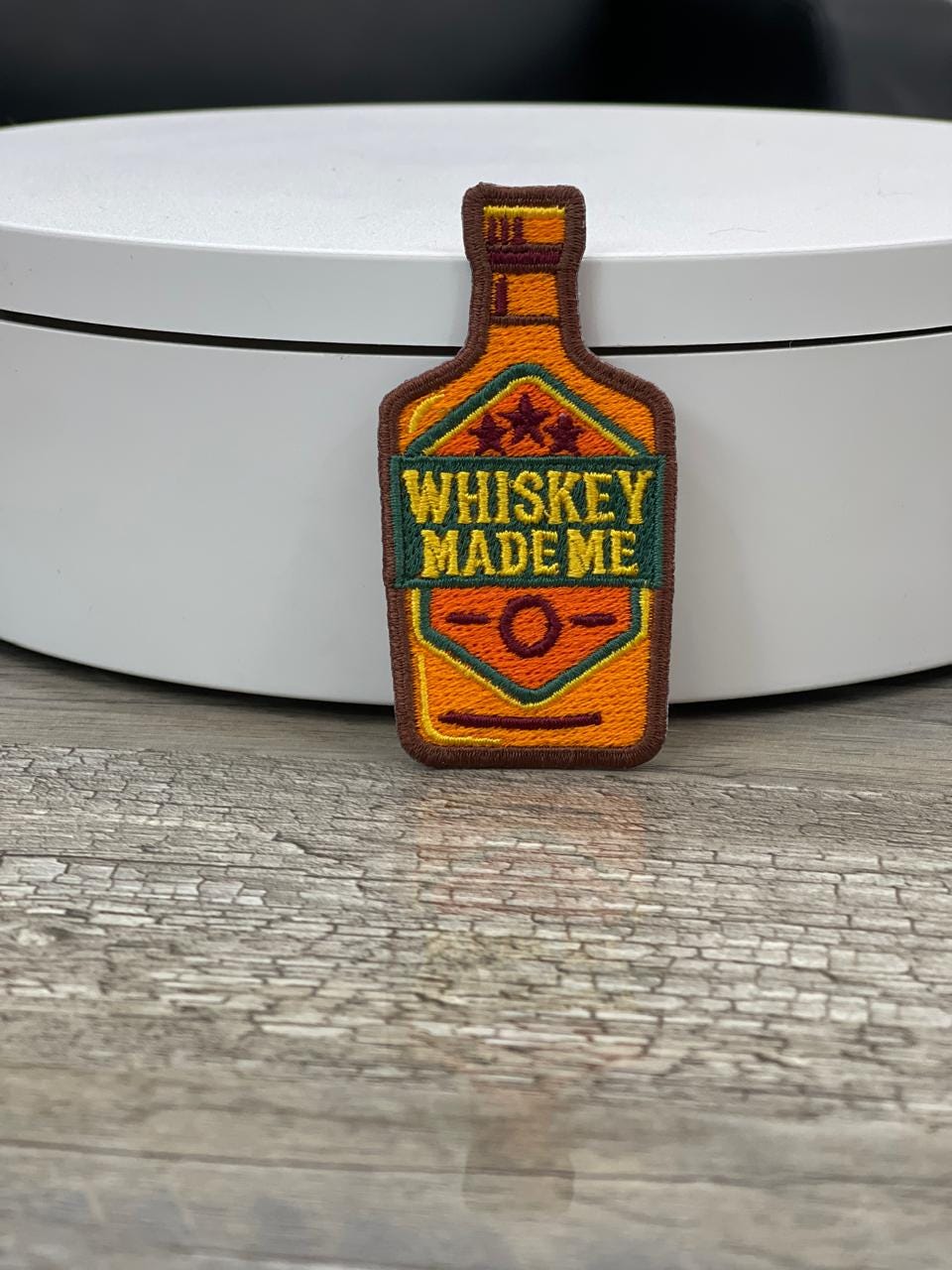 Whiskey Made Me Embroidered Patch: Iron-On Western Cowgirl Applique (15 pcs min)